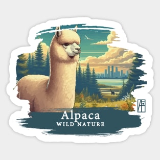 Alpaca - WILD NATURE - ALPACA - 20 Sticker